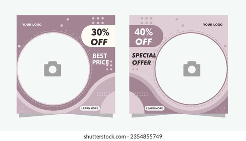 Editable Sweet Social Media Post Template, Sale Promotion Banner