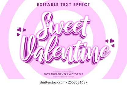 Editable Sweet Valentine Text Effect