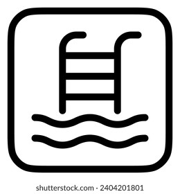 Editable swimming pool vector icon. Part of a big icon set family. Perfect for web and app interfaces, presentations, infographics, etc