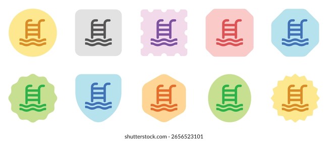 Ícone de vetor de piscina editável. Parte de uma grande família de conjuntos de ícones. Perfeito para interfaces web e app, apresentações, infográficos, etc