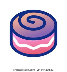 Editable swiss cinnamon roll vector icon. Bakery, cooking, food. Part of a big icon set family. Perfect for web and app interfaces, presentations, infographics, etc