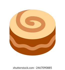 Editable swiss cinnamon roll vector icon. Bakery, cooking, food. Part of a big icon set family. Perfect for web and app interfaces, presentations, infographics, etc