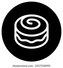 Editable swiss cinnamon roll vector icon. Bakery, cooking, food. Part of a big icon set family. Perfect for web and app interfaces, presentations, infographics, etc
