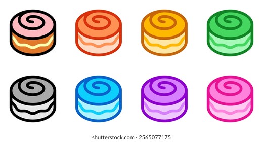 Editable swiss cinnamon roll vector icon. Bakery, cooking, food. Part of a big icon set family. Perfect for web and app interfaces, presentations, infographics, etc