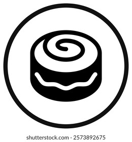 Editable swiss cinnamon roll vector icon. Bakery, cooking, food. Part of a big icon set family. Perfect for web and app interfaces, presentations, infographics, etc