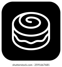 Editable swiss cinnamon roll vector icon. Bakery, cooking, food. Part of a big icon set family. Perfect for web and app interfaces, presentations, infographics, etc