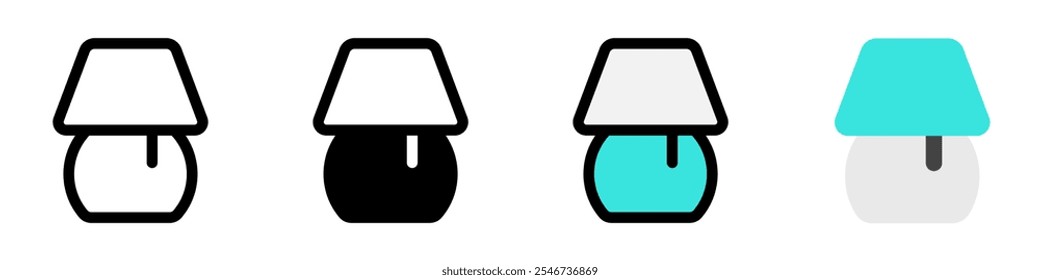 Editable table lamp, night lamp vector icon. Part of a big icon set family. Perfect for web and app interfaces, presentations, infographics, etc