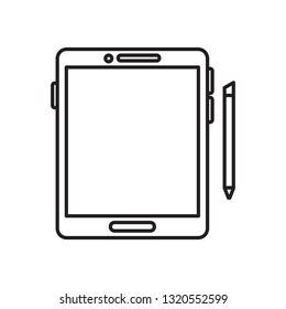 editable tabled outline vector icon, modern concept