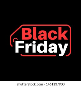 Editable tag color black friday sale promo offer.