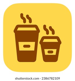 Editable takeout coffee cup sizes vector icon. Cafe, coffee shop, restaurant, drink, beverages. Part of a big icon set family. Perfect for web and app interfaces, presentations, infographics, etc