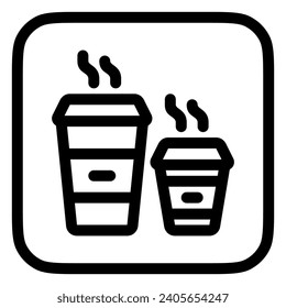 Editable takeout coffee cup sizes vector icon. Cafe, coffee shop, restaurant, drink, beverages. Part of a big icon set family. Perfect for web and app interfaces, presentations, infographics, etc