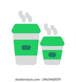 Editierbare Takeout Kaffeetasse Größen Vektorgrafik Symbol. Café, Café, Restaurant, Getränke, Getränke. Teil einer großen Icon-Set-Familie. Ideal für Web- und App-Interfaces, Präsentationen, Infografiken usw