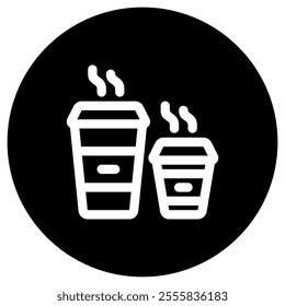 Editable takeout coffee cup sizes vector icon. Cafe, coffee shop, restaurant, drink, beverages. Part of a big icon set family. Perfect for web and app interfaces, presentations, infographics, etc