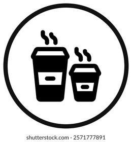 Editable takeout coffee cup sizes vector icon. Cafe, coffee shop, restaurant, drink, beverages. Part of a big icon set family. Perfect for web and app interfaces, presentations, infographics, etc