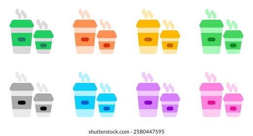 Editable takeout coffee cup sizes vector icon. Cafe, coffee shop, restaurant, drink, beverages. Part of a big icon set family. Perfect for web and app interfaces, presentations, infographics, etc