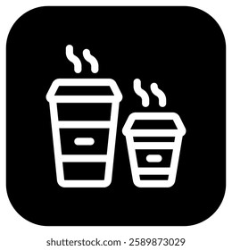 Editable takeout coffee cup sizes vector icon. Cafe, coffee shop, restaurant, drink, beverages. Part of a big icon set family. Perfect for web and app interfaces, presentations, infographics, etc