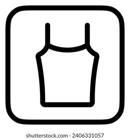 Editable tank top, spaghetti strap vector icon. Clothing, fashion, apparel. Part of a big icon set family. Perfect for web and app interfaces, presentations, infographics, etc