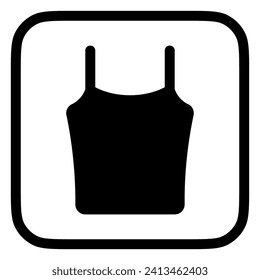 Editable tank top, spaghetti strap vector icon. Clothing, fashion, apparel. Part of a big icon set family. Perfect for web and app interfaces, presentations, infographics, etc