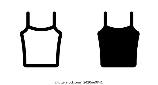 Editable tank top, spaghetti strap vector icon. Clothing, fashion, apparel. Part of a big icon set family. Perfect for web and app interfaces, presentations, infographics, etc