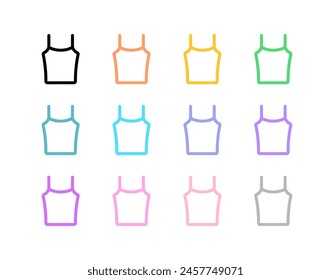 Editable tank top, spaghetti strap vector icon. Clothing, fashion, apparel. Part of a big icon set family. Perfect for web and app interfaces, presentations, infographics, etc