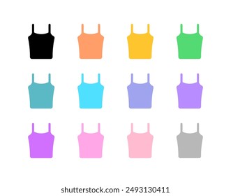 Editable tank top, spaghetti strap vector icon. Clothing, fashion, apparel. Part of a big icon set family. Perfect for web and app interfaces, presentations, infographics, etc