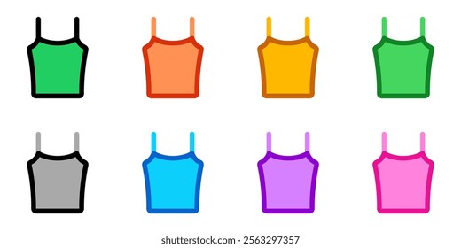 Editable tank top, spaghetti strap vector icon. Clothing, fashion, apparel. Part of a big icon set family. Perfect for web and app interfaces, presentations, infographics, etc