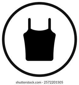 Editable tank top, spaghetti strap vector icon. Clothing, fashion, apparel. Part of a big icon set family. Perfect for web and app interfaces, presentations, infographics, etc