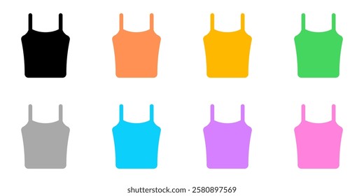 Editable tank top, spaghetti strap vector icon. Clothing, fashion, apparel. Part of a big icon set family. Perfect for web and app interfaces, presentations, infographics, etc