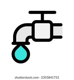 Editable tap water, faucet vector icon. Property, real estate, construction, mortgage, interiors. Part of a big icon set family. Perfect for web and app interfaces, presentations, infographics, etc