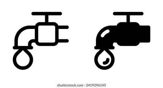Editable tap water, faucet vector icon. Property, real estate, construction, mortgage, interiors. Part of a big icon set family. Perfect for web and app interfaces, presentations, infographics, etc