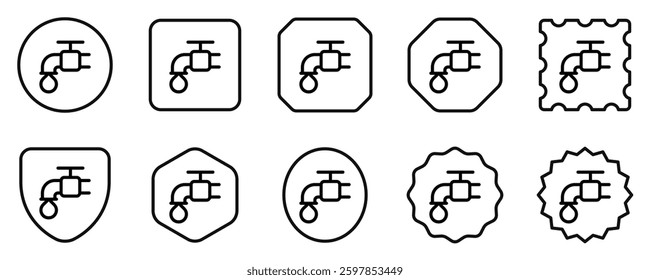 Editable tap water, faucet vector icon. Property, real estate, construction, mortgage, interiors. Part of a big icon set family. Perfect for web and app interfaces, presentations, infographics, etc