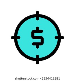 Editable target profit vector icon. Part of a big icon set family. Perfect for web and app interfaces, presentations, infographics, etc