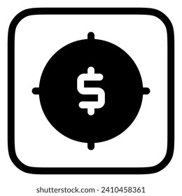 Icono de vector de beneficio de destino modificable. Parte de una familia de iconos grandes. Perfecto para interfaces web y de aplicaciones, presentaciones, infografías, etc