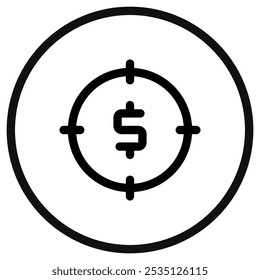 Ícone de vetor de lucro de destino editável. Parte de uma grande família de conjuntos de ícones. Perfeito para interfaces web e app, apresentações, infográficos, etc