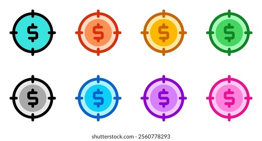 Editable target profit vector icon. Part of a big icon set family. Perfect for web and app interfaces, presentations, infographics, etc