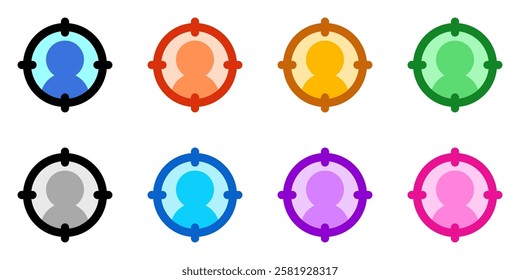 Editable target user customer vector icon. SEO, marketing, business. Part of a big icon set family. Perfect for web and app interfaces, presentations, infographics, etc