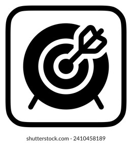 Bearbeitbares Zielvektorsymbol. Teil einer großen Icon-Set-Familie. Perfekt für Web- und App-Schnittstellen, Präsentationen, Infografiken usw.