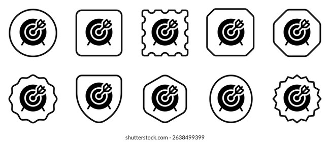 Editable target vector icon. Part of a big icon set family. Perfect for web and app interfaces, presentations, infographics, etc