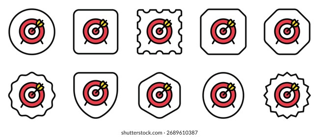 Editable target vector icon. Part of a big icon set family. Perfect for web and app interfaces, presentations, infographics, etc