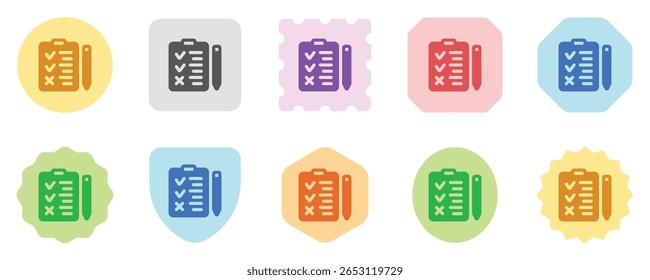 Tarefa editável, ícone de vetor de lista de verificação. Parte de uma grande família de conjuntos de ícones. Perfeito para interfaces web e app, apresentações, infográficos, etc