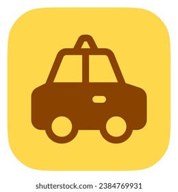Icono de vector de taxi editable. Vehículos, transporte, viajes. Parte de una familia de iconos grandes. Perfecto para interfaces web y de aplicaciones, presentaciones, infografías, etc