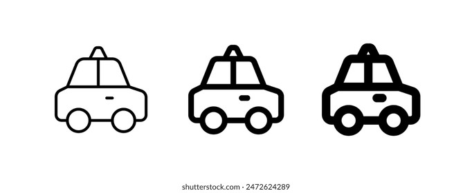 Editierbares Taxi-Vektorgrafik-Symbol. Fahrzeuge, Transport, Reisen. Teil einer großen Icon-Set-Familie. Ideal für Web- und App-Interfaces, Präsentationen, Infografiken usw