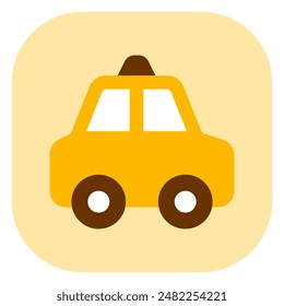 Editierbares Taxi-Vektorgrafik-Symbol. Fahrzeuge, Transport, Reisen. Teil einer großen Icon-Set-Familie. Ideal für Web- und App-Interfaces, Präsentationen, Infografiken usw