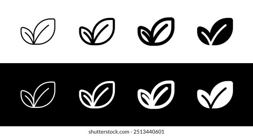 Editable tea leaves vector icon. Wellness, spa, relaxation. Part of a big icon set family. Perfect for web and app interfaces, presentations, infographics, etc