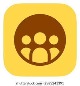 Equipo editable, sindicato, organización, icono de vector comunitario. Parte de una familia de iconos grandes. Perfecto para interfaces web y de aplicaciones, presentaciones, infografías, etc