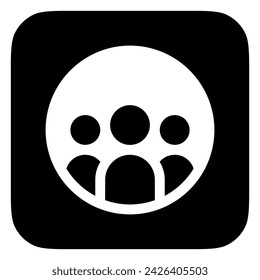 Equipo editable, sindicato, organización, icono de vector de la comunidad. Parte de una gran familia de iconos. Perfecto para interfaces web y aplicaciones, presentaciones, infografías, etc