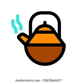 Editable teapot, kettle vector icon. Wellness, spa, relaxation. Part of a big icon set family. Perfect for web and app interfaces, presentations, infographics, etc