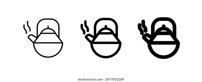 Editable teapot, kettle vector icon. Wellness, spa, relaxation. Part of a big icon set family. Perfect for web and app interfaces, presentations, infographics, etc