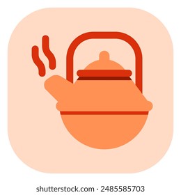 Editable teapot, kettle vector icon. Wellness, spa, relaxation. Part of a big icon set family. Perfect for web and app interfaces, presentations, infographics, etc