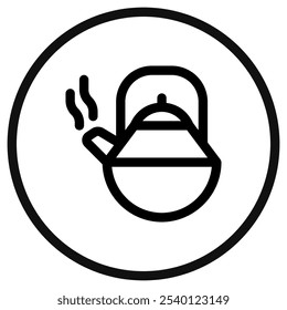 Editable teapot, kettle vector icon. Wellness, spa, relaxation. Part of a big icon set family. Perfect for web and app interfaces, presentations, infographics, etc